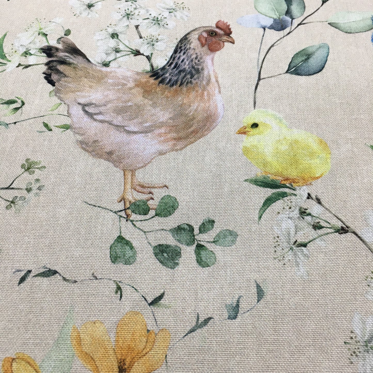 Edler Dekostoff - Digital Print - Ostern - Happy Spring Scene
