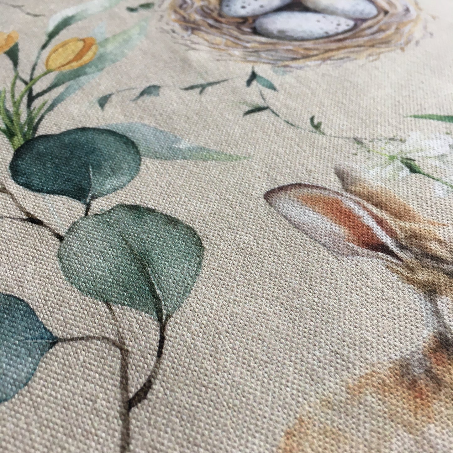 Edler Dekostoff - Digital Print - Ostern - Happy Spring Scene