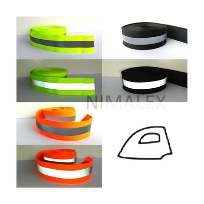 Reflektorband zum Aufbügeln 25 mm breit