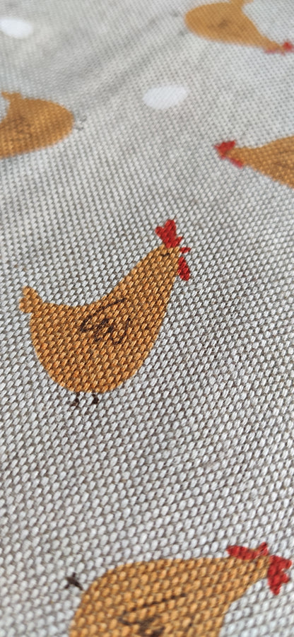 Dekostoff - Halbpanama - Leinenoptik - Ostern - Huhn & Ei