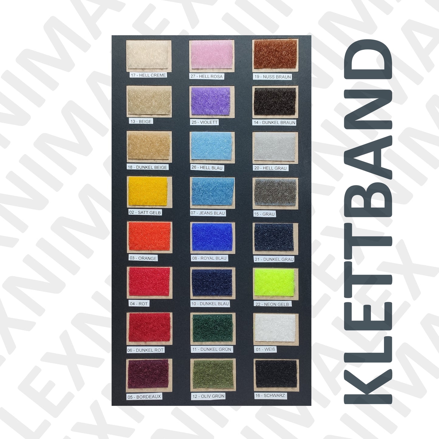 20 cm Klettband / Klettverschluss zum Annähen | 20 mm breit | 1 Stück Hakenband + 1 Stück Flauschband