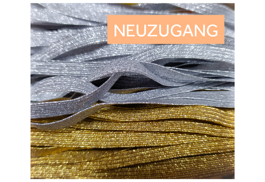 Gummiband - Metallic, 6 mm breit